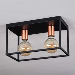 Hofstein Malao Deckenleuchte Schwarz, Gold, Roségold, 2-flammig -Bürolampen Verkäufe malao deckenleuchte h3019375 7