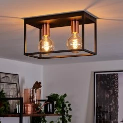 Hofstein Malao Deckenleuchte Schwarz, Gold, Roségold, 2-flammig -Bürolampen Verkäufe malao deckenleuchte h3019375 8