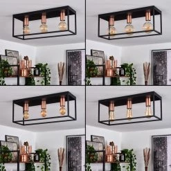 Hofstein Malao Deckenleuchte Schwarz, Roségold, 3-flammig -Bürolampen Verkäufe malao deckenleuchte h3019382 1