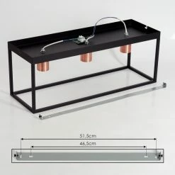 Hofstein Malao Deckenleuchte Schwarz, Roségold, 3-flammig -Bürolampen Verkäufe malao deckenleuchte h3019382 4