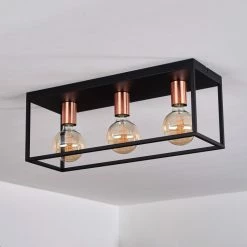 Hofstein Malao Deckenleuchte Schwarz, Roségold, 3-flammig -Bürolampen Verkäufe malao deckenleuchte h3019382 7