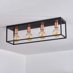 Hofstein Malao Deckenleuchte Schwarz, Roségold, 4-flammig -Bürolampen Verkäufe malao deckenleuchte h3019399 6
