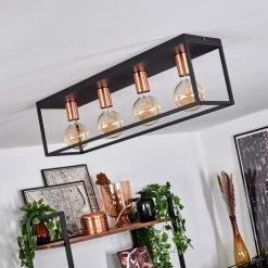 Hofstein Malao Deckenleuchte Schwarz, Roségold, 4-flammig -Bürolampen Verkäufe malao deckenleuchte h3019399 8