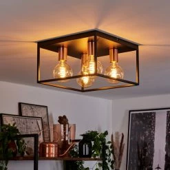 Hofstein Malao Deckenleuchte Schwarz, Roségold, 4-flammig -Bürolampen Verkäufe malao deckenleuchte h3019405 10