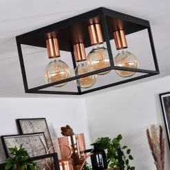 Hofstein Malao Deckenleuchte Schwarz, Roségold, 4-flammig -Bürolampen Verkäufe malao deckenleuchte h3019405 11