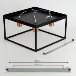 Hofstein Malao Deckenleuchte Schwarz, Roségold, 4-flammig -Bürolampen Verkäufe malao deckenleuchte h3019405 4