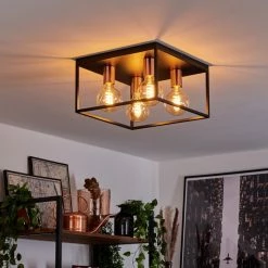 Hofstein Malao Deckenleuchte Schwarz, Roségold, 4-flammig -Bürolampen Verkäufe malao deckenleuchte h3019405 6