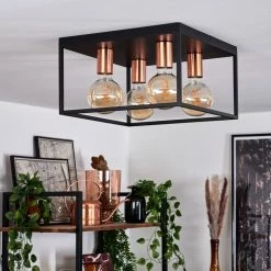 Hofstein Malao Deckenleuchte Schwarz, Roségold, 4-flammig -Bürolampen Verkäufe malao deckenleuchte h3019405 9