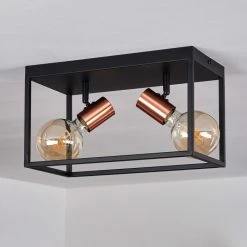 Hofstein Malao Deckenleuchte Schwarz, Roségold, 2-flammig -Bürolampen Verkäufe malao deckenleuchte h3019429 7