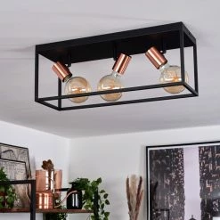 Hofstein Malao Deckenleuchte Schwarz, Roségold, 3-flammig -Bürolampen Verkäufe malao deckenleuchte h3019436 9