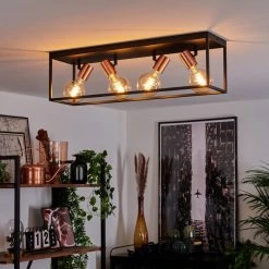 Hofstein Malao Deckenleuchte Schwarz, Roségold, 4-flammig -Bürolampen Verkäufe malao deckenleuchte h3019443 8