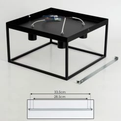 Hofstein Malao Deckenleuchte Schwarz, 4-flammig -Bürolampen Verkäufe malao deckenleuchte h3019511 4