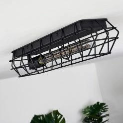 Hofstein Mallawi Deckenleuchte Schwarz, 1-flammig -Bürolampen Verkäufe mallawi deckenleuchte h3385883 12