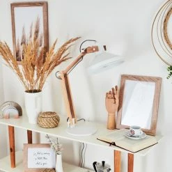 Hofstein Manothe Tischleuchte Weiß, Naturfarben, 1-flammig -Bürolampen Verkäufe manothe tischleuchte h3535288 13