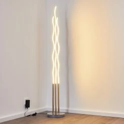 Hofstein Mapleton Stehleuchte LED Nickel-Matt, 3-flammig, Fernbedienung -Bürolampen Verkäufe mapleton stehleuchte h3009567 13