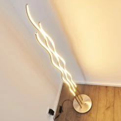 Hofstein Mapleton Stehleuchte LED Nickel-Matt, 3-flammig, Fernbedienung -Bürolampen Verkäufe mapleton stehleuchte h3009567 6