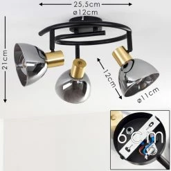 Hofstein Mariefred Deckenleuchte Schwarz, 3-flammig -Bürolampen Verkäufe mariefred deckenleuchte h3365298 1