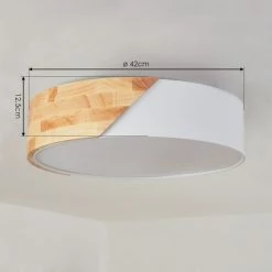 Hofstein Mjelstad Deckenleuchte Braun, Weiß, 2-flammig -Bürolampen Verkäufe mjelstad deckenleuchte h3433850 3