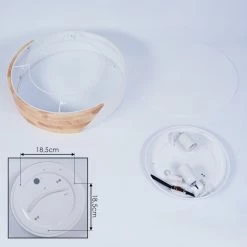 Hofstein Mjelstad Deckenleuchte Braun, Weiß, 2-flammig -Bürolampen Verkäufe mjelstad deckenleuchte h3433850 4