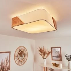 Hofstein Mjelstad Deckenleuchte Braun, Weiß, 2-flammig -Bürolampen Verkäufe mjelstad deckenleuchte h3433874 4