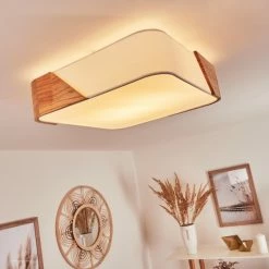 Hofstein Mjelstad Deckenleuchte Braun, Weiß, 2-flammig -Bürolampen Verkäufe mjelstad deckenleuchte h3433874 5