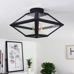 Hofstein Moraira Deckenleuchte Schwarz, 1-flammig -Bürolampen Verkäufe moraira deckenleuchte h3368848 4