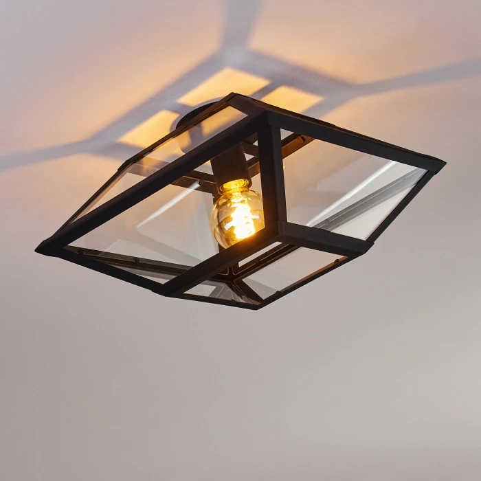 Hofstein Moraira Deckenleuchte Schwarz, 1-flammig 4 Hofstein Moraira Deckenleuchte Schwarz, 1-flammig – Bild 4