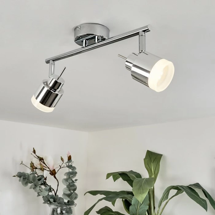 Hofstein Morges Deckenleuchte LED Chrom, 2-flammig 7 Hofstein Morges Deckenleuchte LED Chrom, 2-flammig – Bild 7