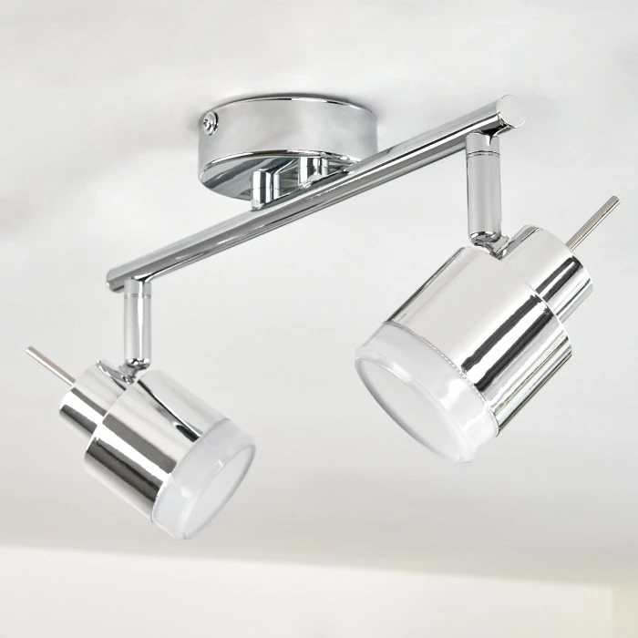 Hofstein Morges Deckenleuchte LED Chrom, 2-flammig 8 Hofstein Morges Deckenleuchte LED Chrom, 2-flammig – Bild 8