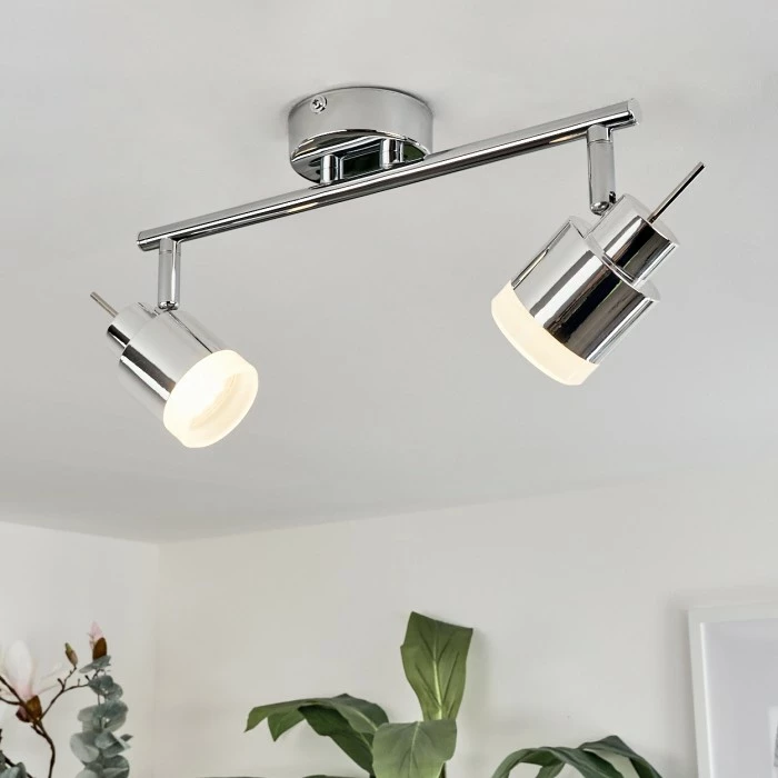 Hofstein Morges Deckenleuchte LED Chrom, 2-flammig 9 Hofstein Morges Deckenleuchte LED Chrom, 2-flammig – Bild 9