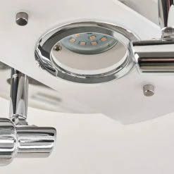 Hofstein Morges Deckenleuchte LED Nickel-Matt, Chrom, 2-flammig -Bürolampen Verkäufe morges deckenleuchte h3458556 2