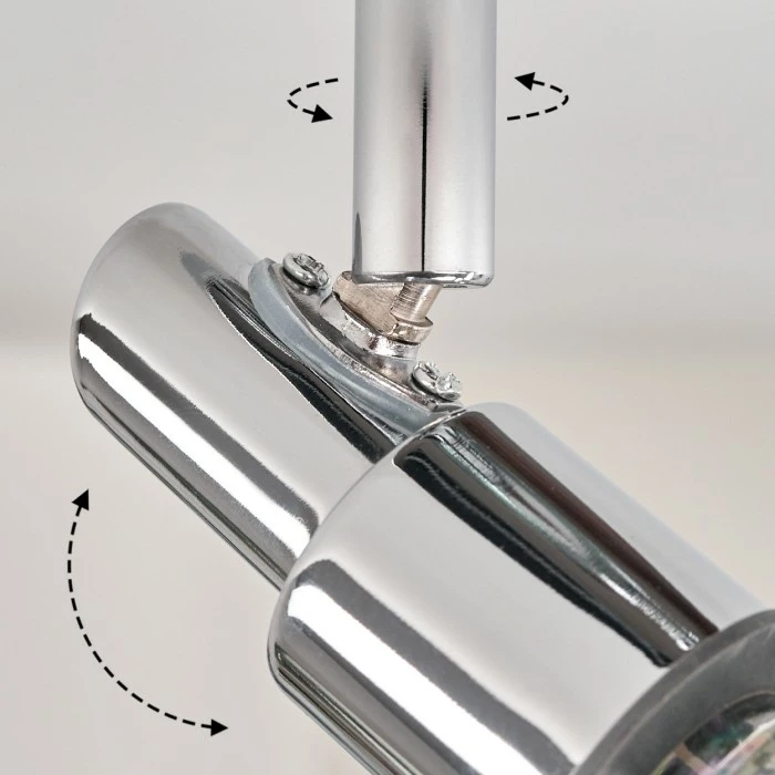 Hofstein Morges Deckenleuchte LED Chrom, 2-flammig 6 Hofstein Morges Deckenleuchte LED Chrom, 2-flammig – Bild 6