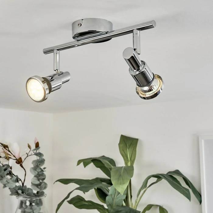 Hofstein Morges Deckenleuchte LED Chrom, 2-flammig 7 Hofstein Morges Deckenleuchte LED Chrom, 2-flammig – Bild 7