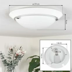 Hofstein Morges Deckenleuchte Weiß, 1-flammig -Bürolampen Verkäufe morges deckenleuchte h3547311 3