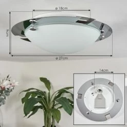 Hofstein Morges Deckenleuchte Chrom, 1-flammig -Bürolampen Verkäufe morges deckenleuchte h3547328 3