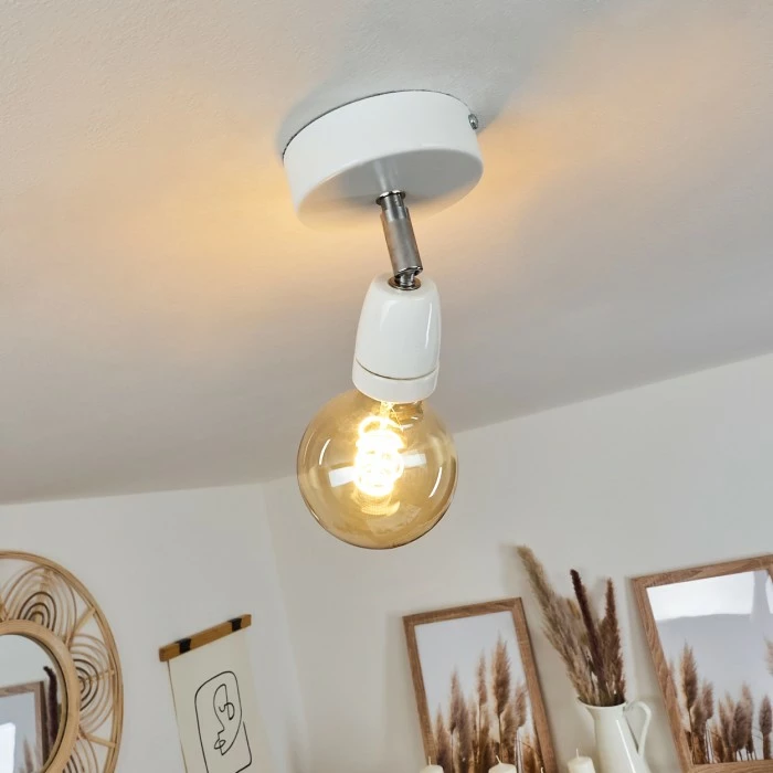 Hofstein Musland Deckenleuchte Chrom, Weiß, 1-flammig 7 Hofstein Musland Deckenleuchte Chrom, Weiß, 1-flammig – Bild 7