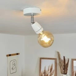 Hofstein Musland Deckenleuchte Chrom, Weiß, 1-flammig 18 Hofstein Musland Deckenleuchte Chrom, Weiß, 1-flammig -Bürolampen Verkäufe musland deckenleuchte h3430941 8