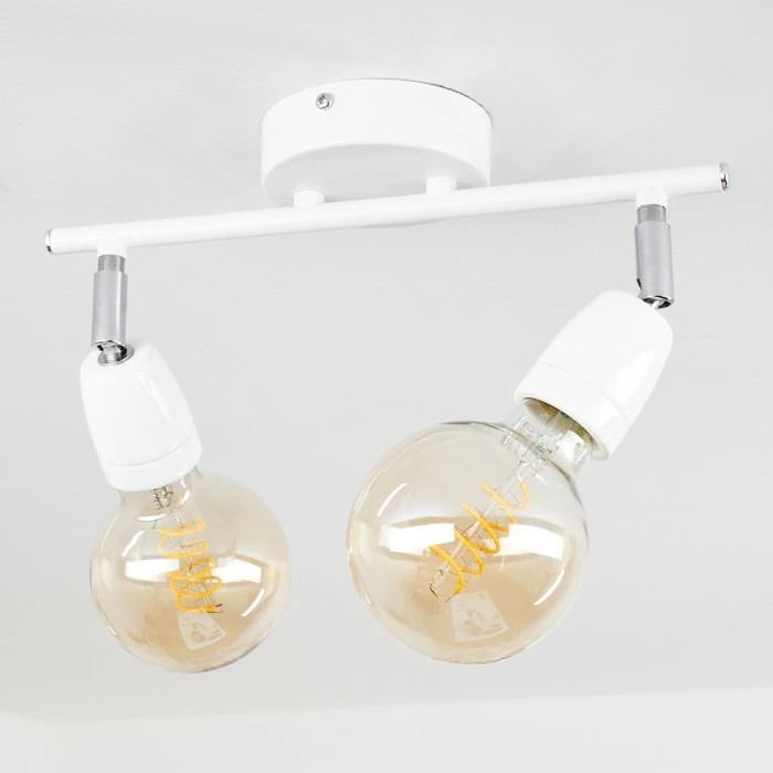 Hofstein Musland Deckenleuchte Chrom, Weiß, 2-flammig 8 Hofstein Musland Deckenleuchte Chrom, Weiß, 2-flammig – Bild 8