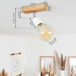 Hofstein Musland Deckenleuchte Chrom, Braun, 1-flammig -Bürolampen Verkäufe musland deckenleuchte h3430989 3