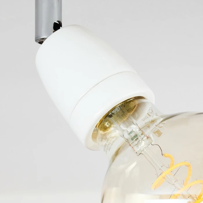 Hofstein Musland Deckenleuchte Chrom, Braun, 4-flammig 3 Hofstein Musland Deckenleuchte Chrom, Braun, 4-flammig – Bild 3