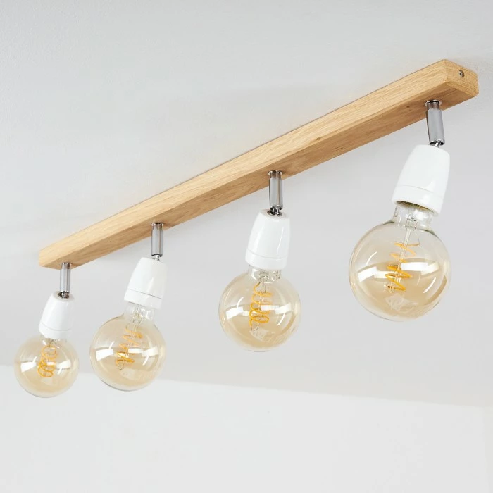 Hofstein Musland Deckenleuchte Chrom, Braun, 4-flammig 8 Hofstein Musland Deckenleuchte Chrom, Braun, 4-flammig – Bild 8