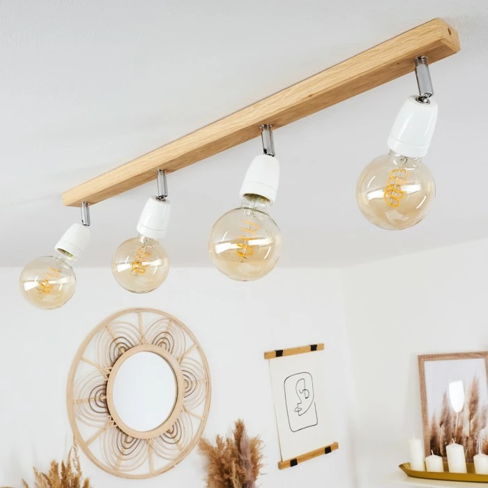 Hofstein Musland Deckenleuchte Chrom, Braun, 4-flammig 10 Hofstein Musland Deckenleuchte Chrom, Braun, 4-flammig – Bild 10