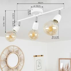 Hofstein Musland Deckenleuchte Chrom, Weiß, 3-flammig 13 Hofstein Musland Deckenleuchte Chrom, Weiß, 3-flammig -Bürolampen Verkäufe musland deckenleuchte h3431450 3