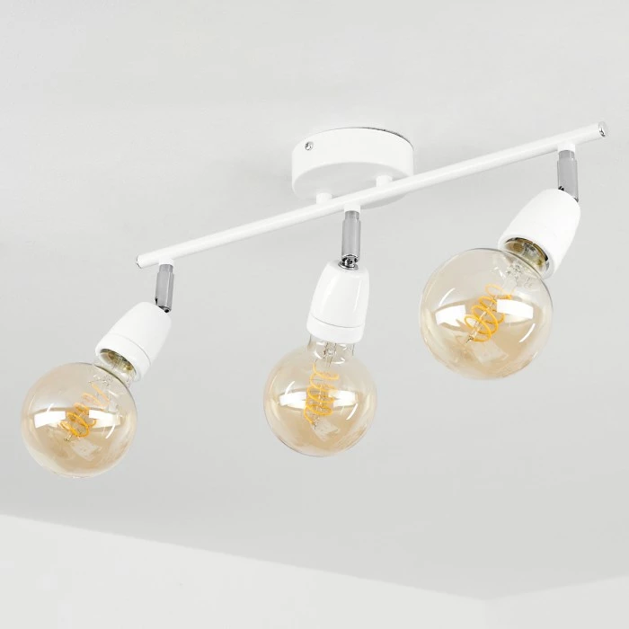 Hofstein Musland Deckenleuchte Chrom, Weiß, 3-flammig 8 Hofstein Musland Deckenleuchte Chrom, Weiß, 3-flammig – Bild 8