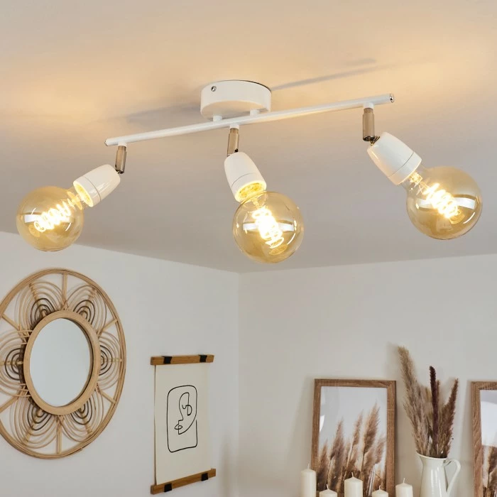 Hofstein Musland Deckenleuchte Chrom, Weiß, 3-flammig 9 Hofstein Musland Deckenleuchte Chrom, Weiß, 3-flammig – Bild 9