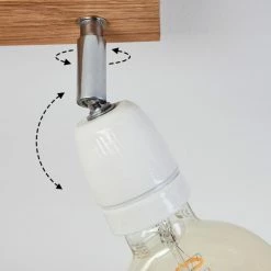 Hofstein Musland Deckenleuchte Chrom, Weiß, Holz dunkel, 3-flammig 15 Hofstein Musland Deckenleuchte Chrom, Weiß, Holz dunkel, 3-flammig -Bürolampen Verkäufe musland deckenleuchte h3441305 5