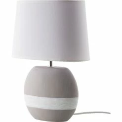 Nino Leuchten CRETO Tischleuchte Grau, Weiß, 1-flammig -Bürolampen Verkäufe nino leuchten creto tischleuchte 52231124 1