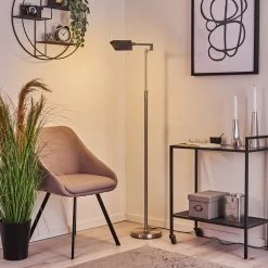 Hofstein Norrlida Stehleuchte LED Nickel-Matt, 1-flammig -Bürolampen Verkäufe norrlida stehleuchte h3426081 8