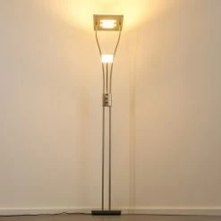 Hofstein Notigi Deckenfluter LED Nickel-Matt, 2-flammig, Fernbedienung, Farbwechsler -Bürolampen Verkäufe notigi deckenfluter h000632 10