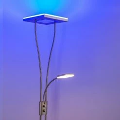 Hofstein Notigi Deckenfluter LED Nickel-Matt, 2-flammig, Fernbedienung, Farbwechsler -Bürolampen Verkäufe notigi deckenfluter h000632 14